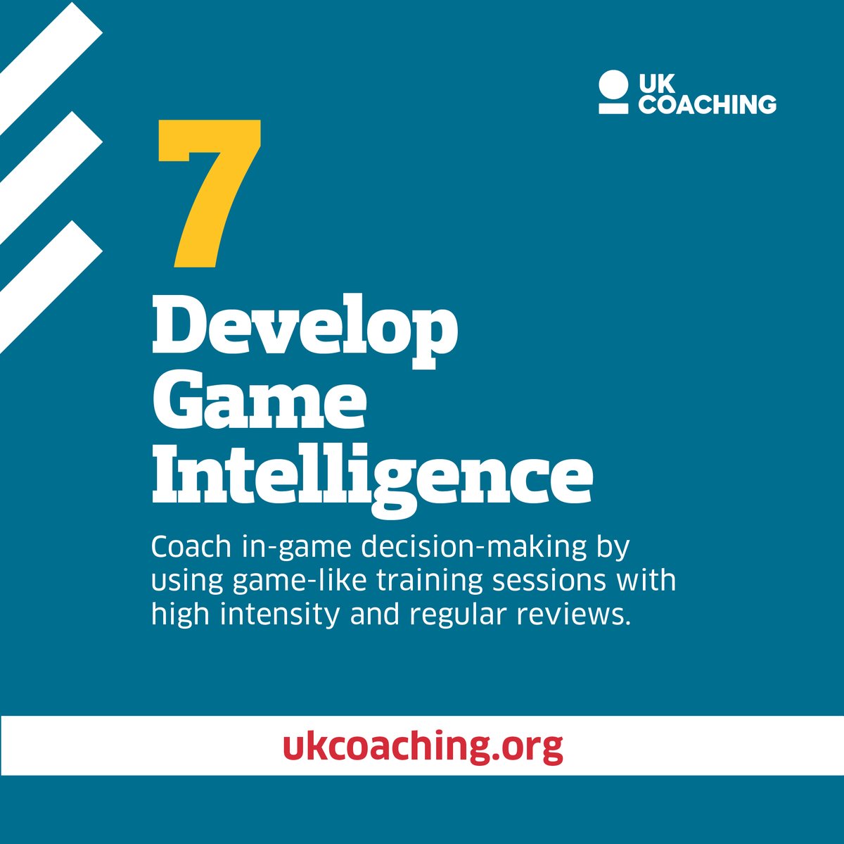 7️⃣ 'Develop Game Intelligence' – Decision-making is vital, and enhancing your players' ability to think for themselves under pressure is a skill that will benefit them in sport and in their everyday life @horsesheed (8/8)