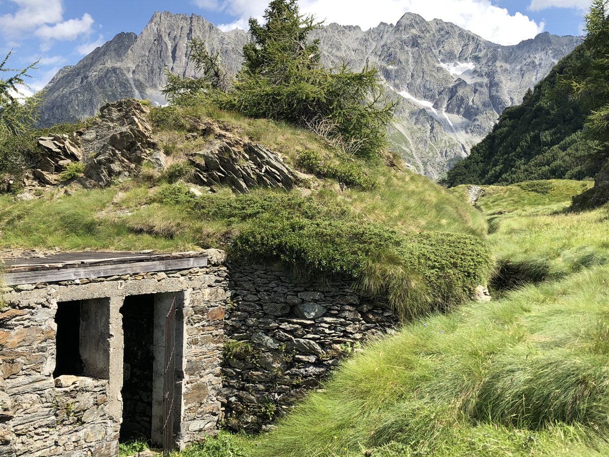 DeanSherringham's tweet photo. Corno d’Aola - WW1 fort on the ITA-AUT border with views onto the Tonale Pass. The fort can be reached from the village of Ponte di Legno walking up through forest and ski fields https://t.co/L2Nusqk0Ea