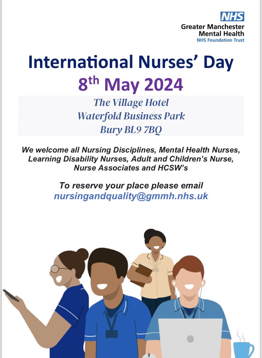 Looking forward to our conference tomorrow in celebration of International Nurses Day. Still time for our @GMMH_NHS nurses to book a place!