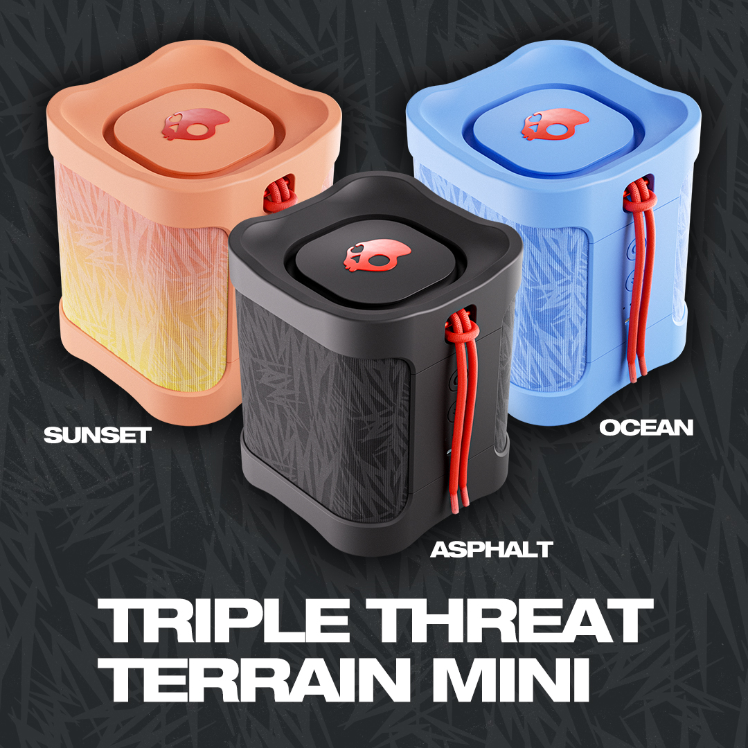 Terrain Mini ワイヤレススピーカー数量限定にて！
Triple Threat (トリプルスレット)

購入はこちらから👇
skullcandy.jp/terrain_mini_t…