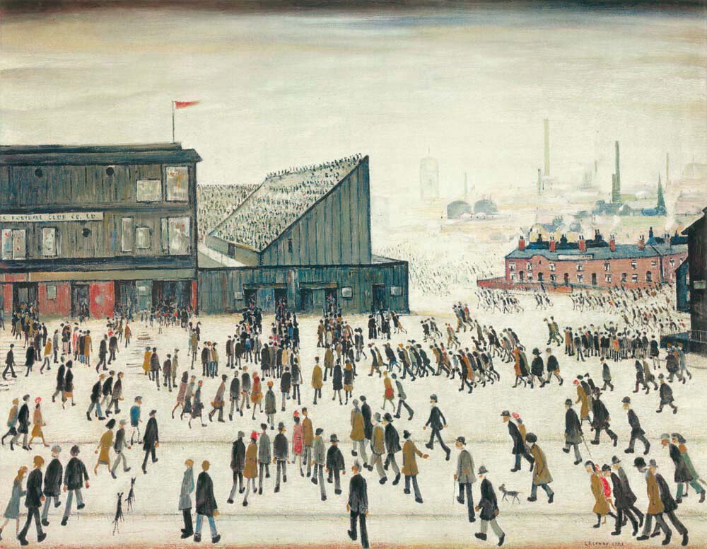 🎨 'Going to the Match' by L.S. Lowry, 1953.