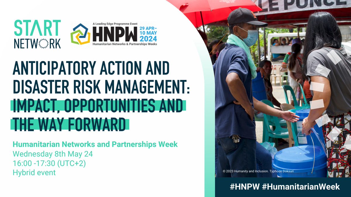 Centre's Lydia Poole will be speaking as part of a panel on Anticipatory Action and Disaster Risk Management: Impact, Opportunities and The Way Forward. Use this link to register for the event. lnkd.in/eztJBaeF #HNPW