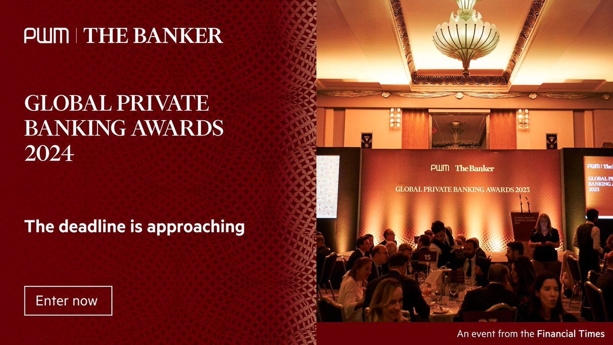 There's less than a month until the Global Private Banking Awards close for entries. We're keen to hear from private banks around the world about the work being done to provide expert services to clients. More here: globalprivatebankingawards.com/?utm_medium=so… #GPBA2024