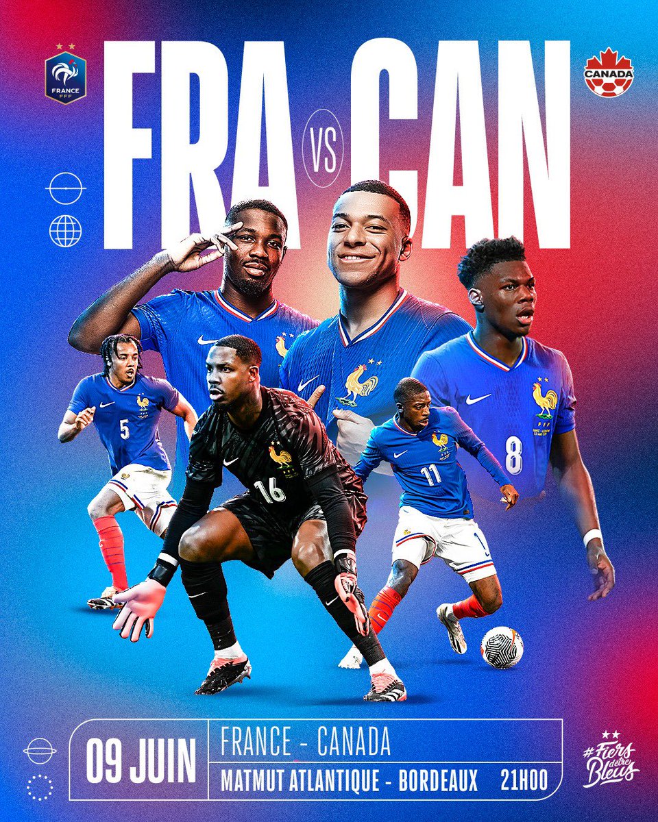 Envie de venir voir les Bleus à 𝑩𝒐𝒓𝒅𝒆𝒂𝒖𝒙 le 9 juin pour leur dernier match de prépa avant l’EURO ? 😄 🎟️ Les billets sont disponibles ➡️ l-fff.co/FRACAN