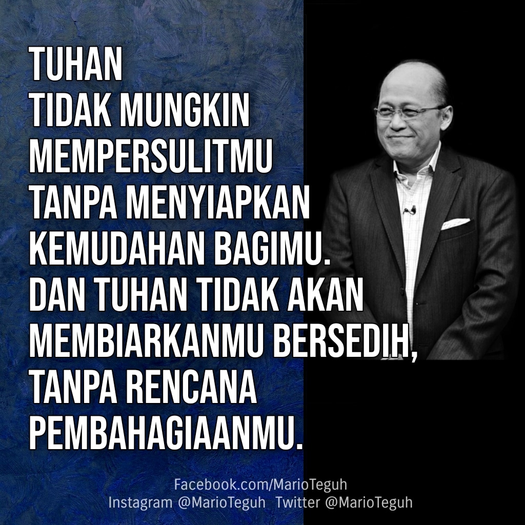 Tuhan tidak mungkin mempersulitmu tanpa menyiapkan kemudahan bagimu. Dan Tuhan tidak akan membiarkanmu bersedih, tanpa rencana pembahagianmu. 🙏💝🙏