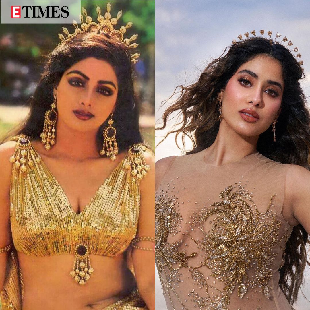 #JanhviKapoor channels timeless elegance of her mother #Sridevi in her latest photoshoot. See more pictures here: toi.in/ndY7LZ