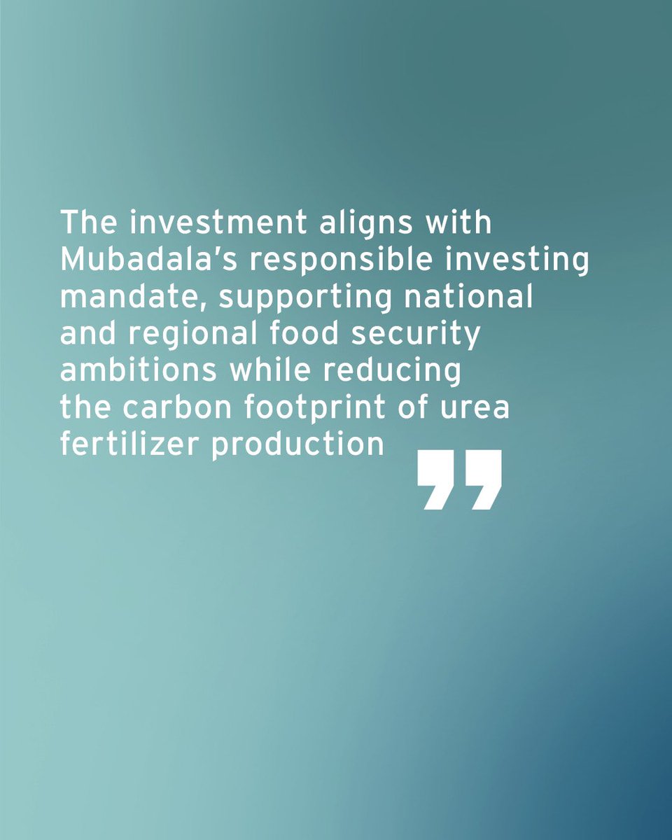 Saed Arar, Executive Director of Traditional Infrastructure at Mubadala, on our partnership with Global Infrastructure Partners to invest in Perdaman’s world-class urea project in Australia.