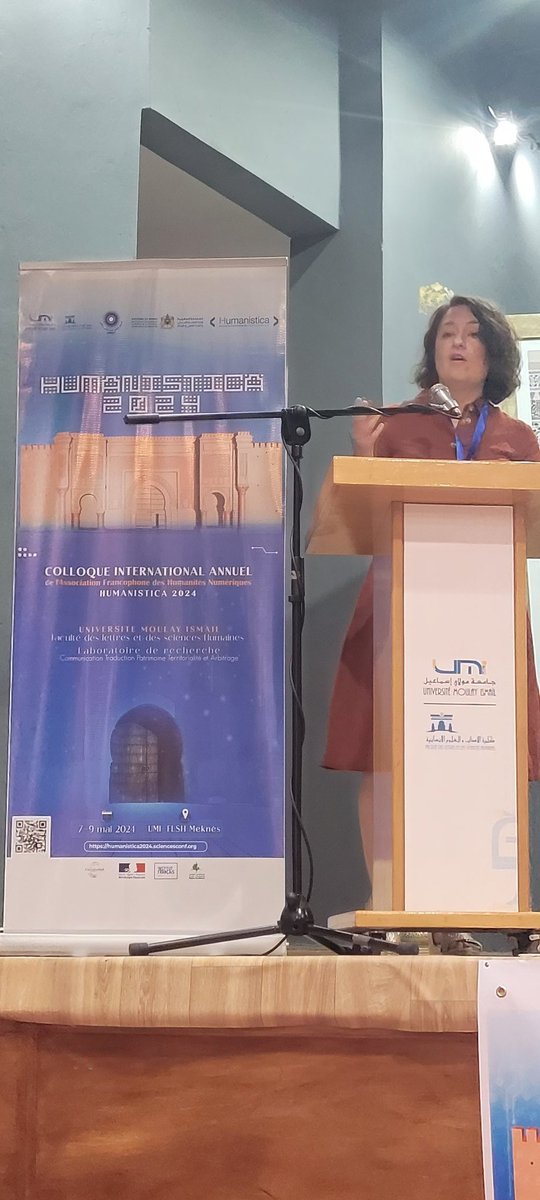 #humanistica2024 @MariePuren , porte-parole et présidente d'@HumanisticaDH ouvre la 5e édition du colloque annuel d'Humanistica et souligne les perspectives de collaboration en Afrique de lotre réseau francophone! #dh