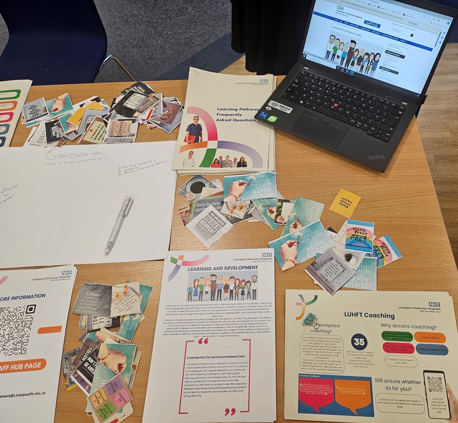 Team L&D are at the @LivHospitals Staff Health & Wellbeing Event today at The Education Centre (The Royal). Come and say hello! #TeamLUHFT #LUHFTHealthAndWellbeing #HealthCheck @LuhftWellbeing