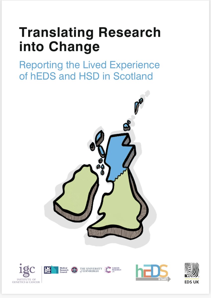 @dervidock and I are delighted to launch our '#TranslatingResearchIntoChange' report. This work gives a comprehensive and updated description of hEDS/HSD in Scotland. #EDS #HSD #hEDS Read the full report here: books.ed.ac.uk/edinburgh-diam… @ehlersdanlosuk @EdinUni_IGC @HMSACharity