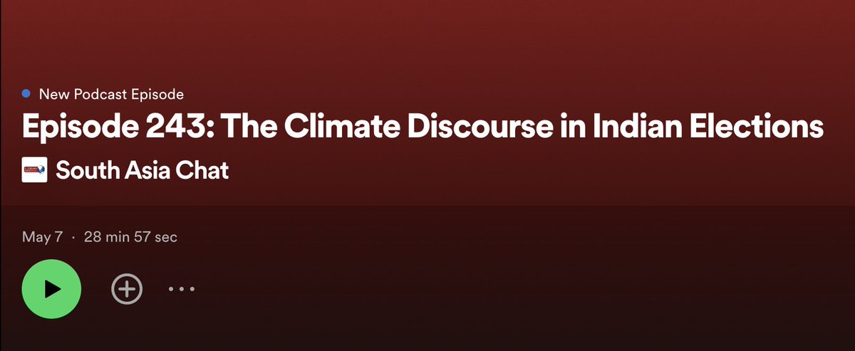 .@NavrozDubash on 'South Asia Chat', a podcast by @ISASNus : 'In India, climate change understood as climate change is unlikely to rise to the political agenda. But climate change understood as the sum of its implications for people's lifestyle and economic choices is more…