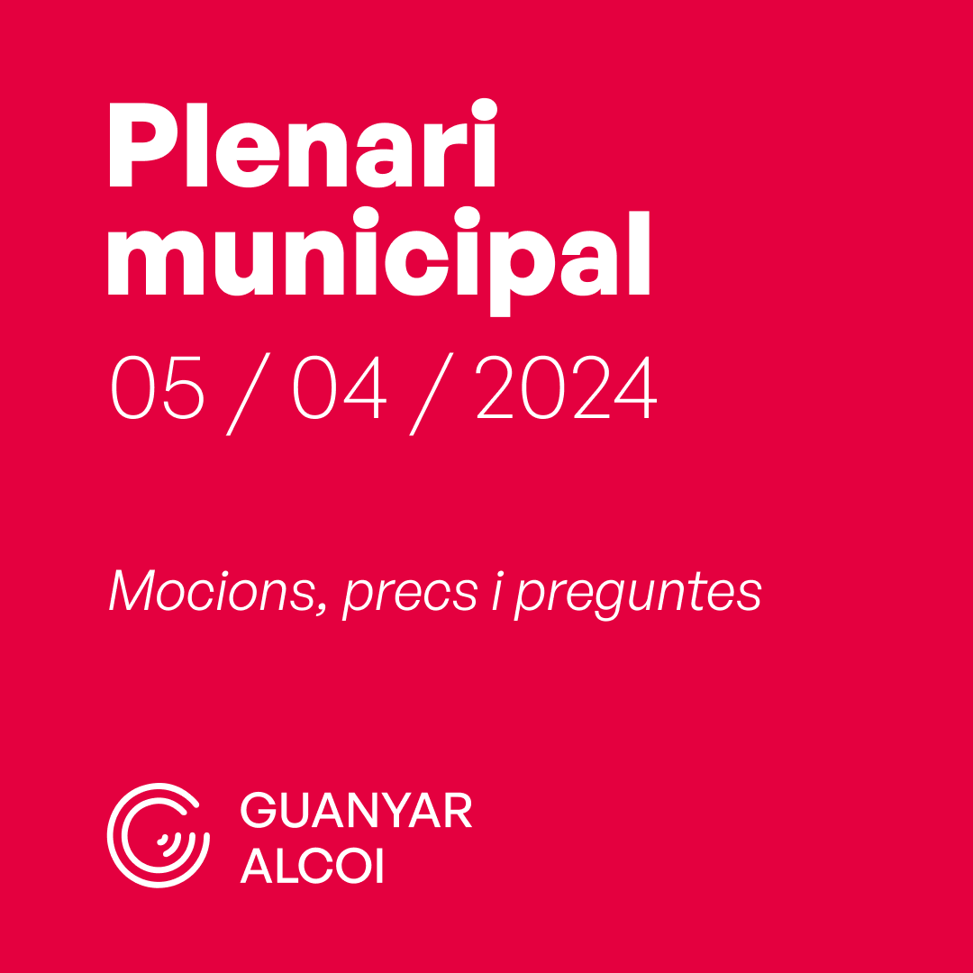 GuanyarAlcoi's tweet photo. 👋🏽 Deixem ací un recull d'allò que hem presentat al plenari de maig i les resolucions.  

Recordeu, que podeu veure tot allò que presentem als plenaris en la nostra web 👇🏽https://t.co/6QGRWyW8uz https://t.co/rxzzO5hG6b