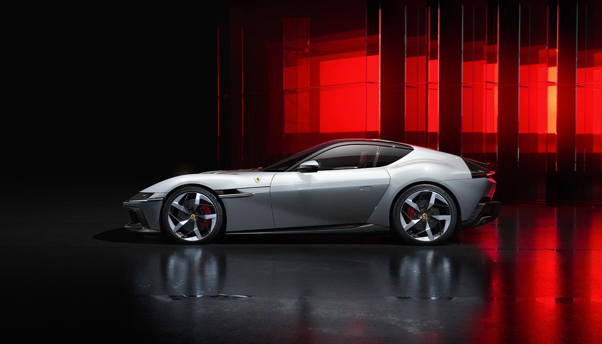 Ferrari's tweet photo. A symbol of power and sophistication, the #Ferrari12Cilindri takes centre stage, resplendent in the hue of Bianco Artico.

Its aerodynamic prowess is evident in every curve, featuring some dynamic active aero elements that ensure performance and aesthetic allure.

#Ferrari https://t.co/hlvi3LOQKN