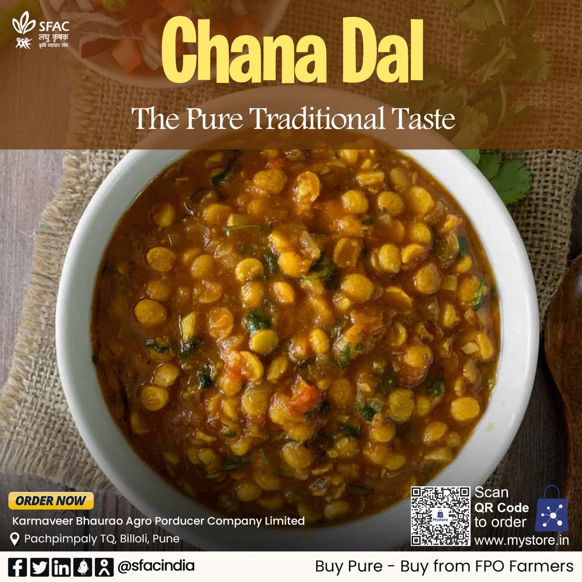 Unpolished organic chana dal. Healthy & delicious dal for daily meals & occasions. Prepare light or spicy, always enjoy the best taste. Buy straight from FPO farmers at👇 mystore.in/en/product/63f… 🍲 #VocalForLocal #healthyeating #healthyhabits #healthychoices #tastyrecipes