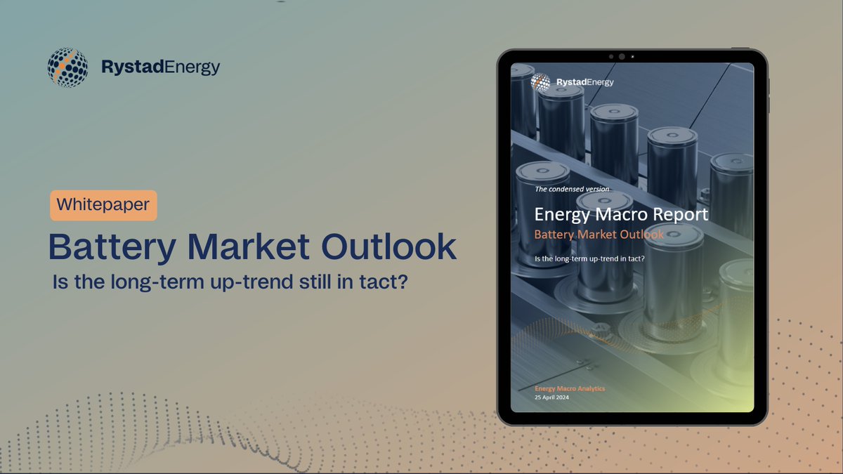 The global lithium-ion batteries (LIBs) market experienced significant expansion in 2023, driven by falling costs, enhanced energy density and quicker response times. Our new Energy Macro Report provides insights into battery market in 2024. Download now rystad.info/3Wv19mY