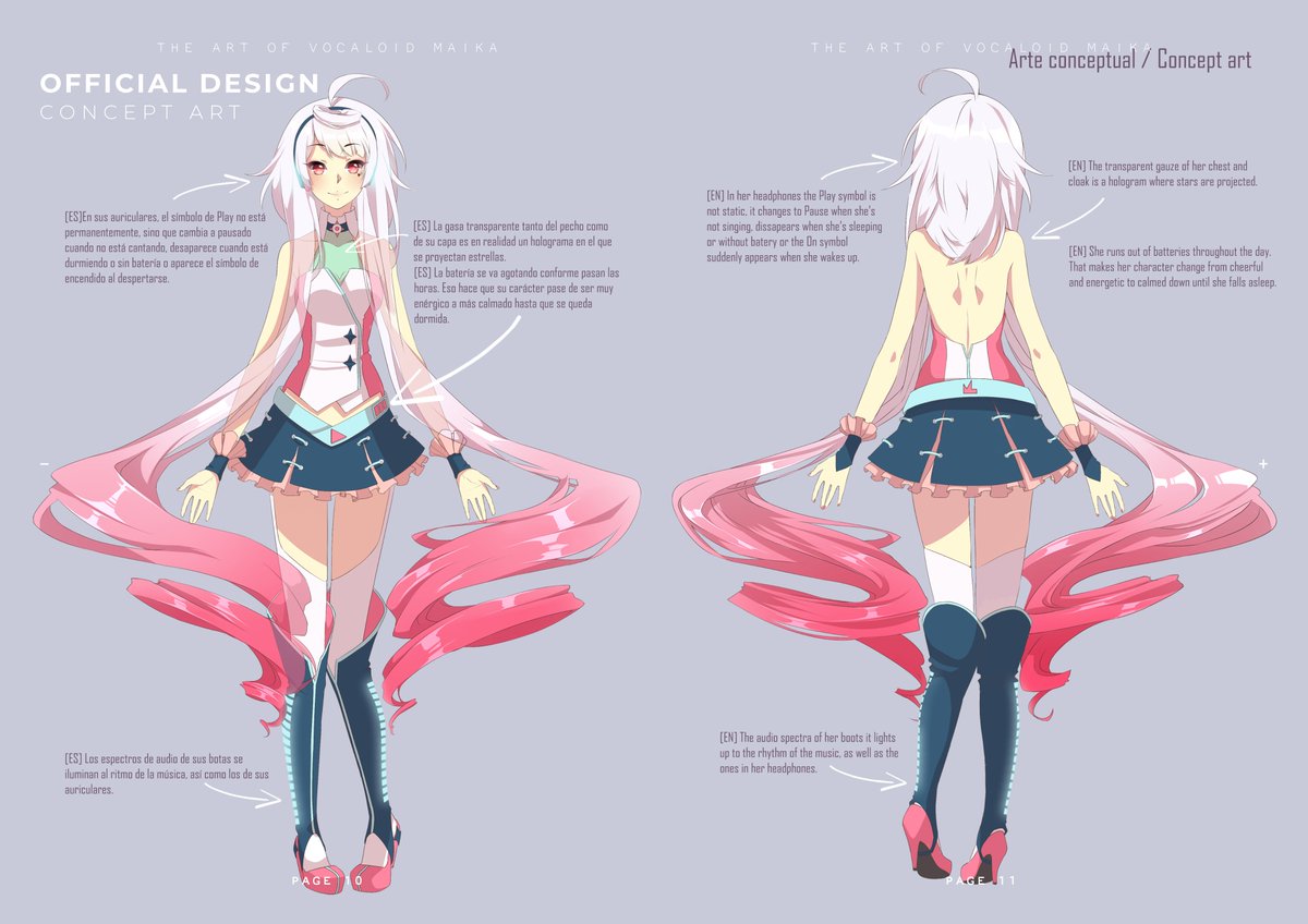 MAIKA concept art! Actually part of her artbook (I have a few copies that I will put in my sh0p when I reopen it) 💓