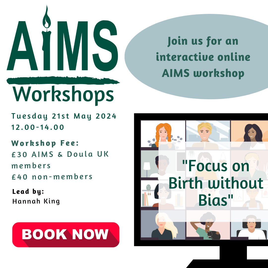 Join us for an interactive online AIMS workshop: Focus on Birth Without Bias. Tues 21st May 12 - 2pm buytickets.at/aims/1192154 Topics include: medical racism, anti-racism theory, cultural safety, and white privilege. #racism #maternalmortality #antiracism #workshop #beinformed