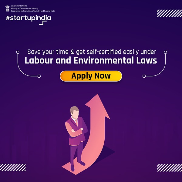 With Startup India's self-certification process, achieving compliance with Labour & Environmental Laws has never been easier. Say goodbye to lengthy paperwork! Visit: bit.ly/3yeXdg1 #StartupIndia #DPIITRecognition #Startups #DPIIT