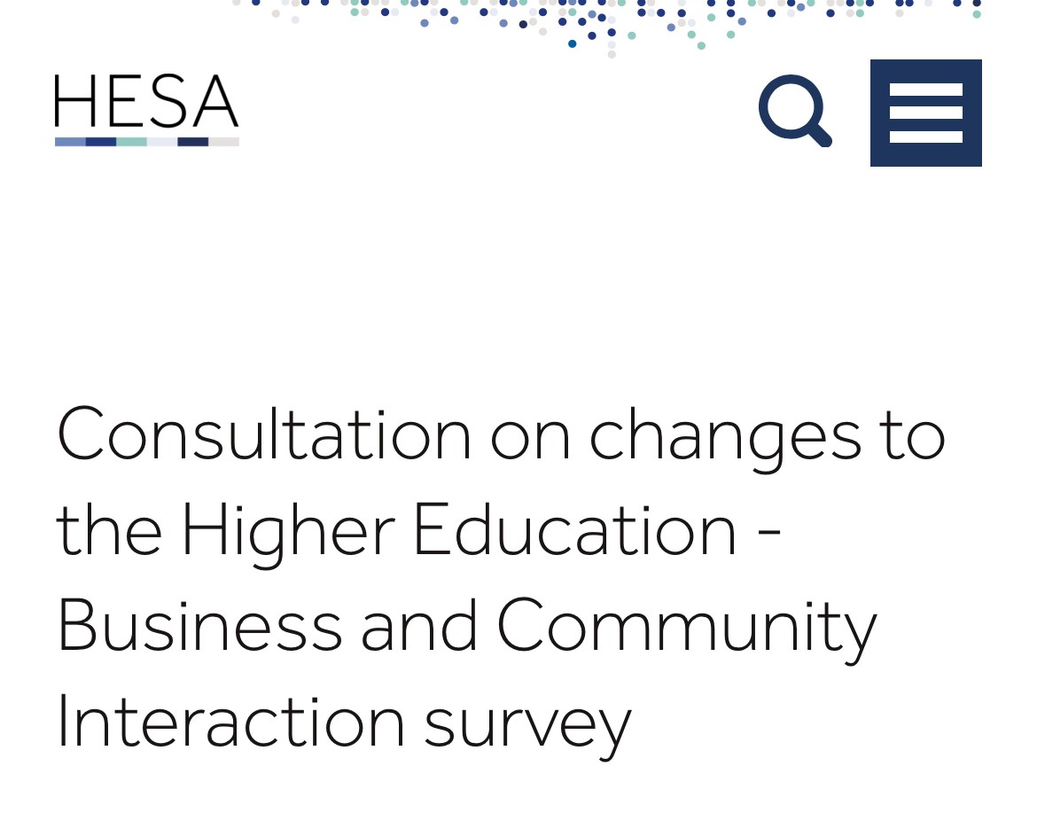 ICYMI: @ukhesa are seeking the views of Higher Education providers and other stakeholders on proposed changes to data about knowledge exchange and the interaction of higher education with the wider economy. The consultation is open until 16 May: orlo.uk/AvcZH