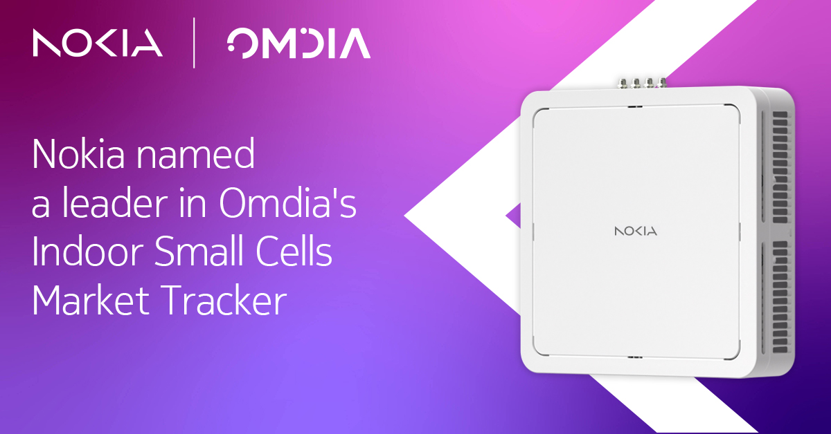Nokia has moved up the ranking from third to second place in @OmdiaHQ's latest Indoor Small Cells Market Tracker. In the femtocells segment, Omdia named us as the market leader. Visit our small cells webpage to learn how we can support your business ➡ nokia.ly/3UMJRk8