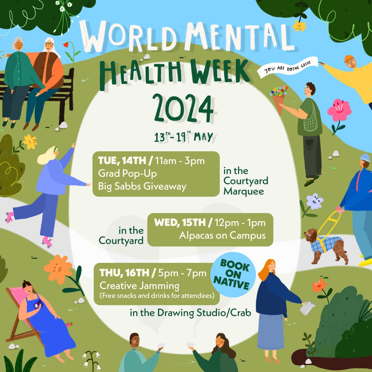 Mental Health Week is just around the corner!
13th - 19th May 💫

We are bringing you a week full of fun activates! 🎪