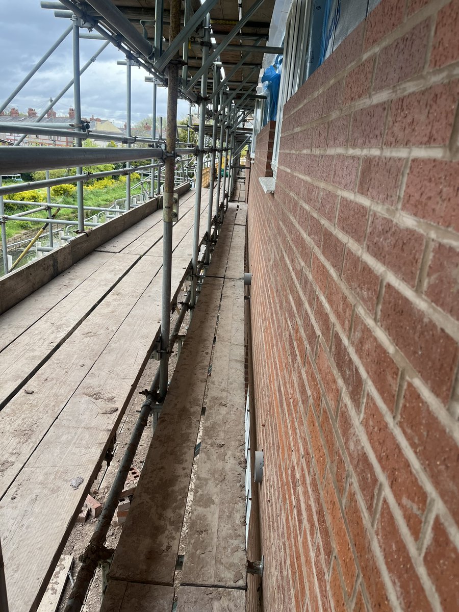 The scaffolding is almost ready to come down on our site in Flintshire. #construction #housing #castlemead #wales #wrexham #newhomes #scaffolding #scaffoldinglife #jobdone