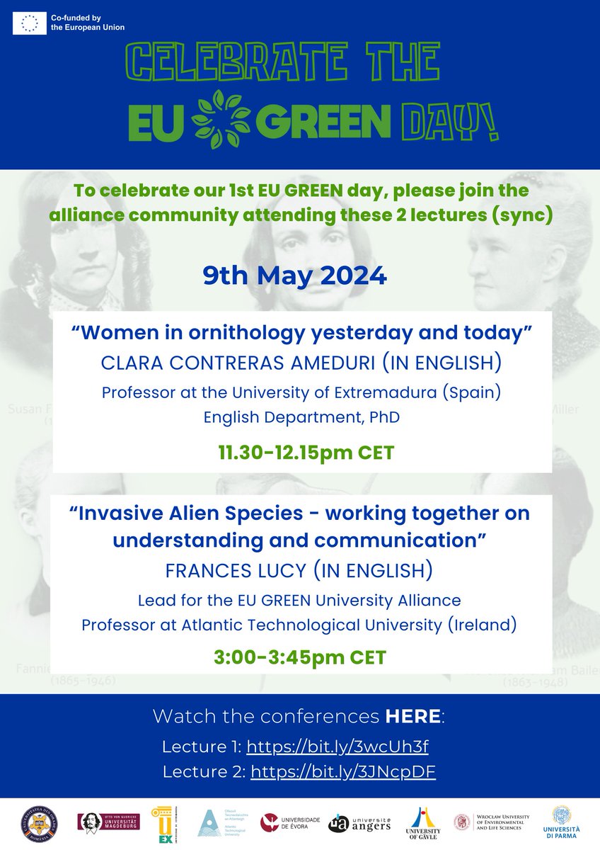 🌱🇪🇺 EU GREEN Day 2024! 🌱🇪🇺 May 9th marks a significant day as we celebrate our 1st alliance day! For this special occasion, we celebrate our day with 2 lectures: 📄 Lecture 1: bit.ly/3wcUh3f 📄Lecture 2: bit.ly/3JNcpDF #EUgreen #AllianceDay