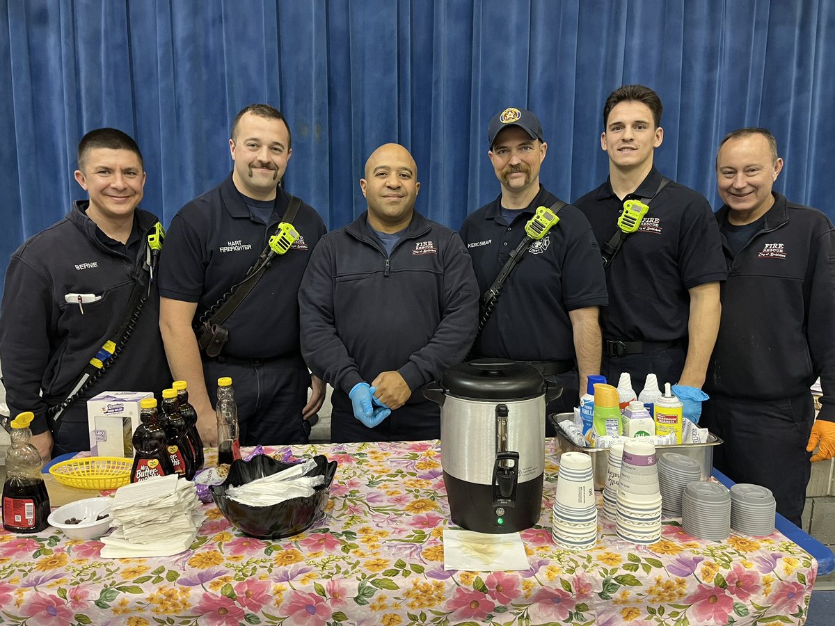 Thank you to the Bethlehem Fire Department for kicking off Teacher Appreciation Week by serving our teachers homemade pancakes to start the day! @BethlehemAreaSD