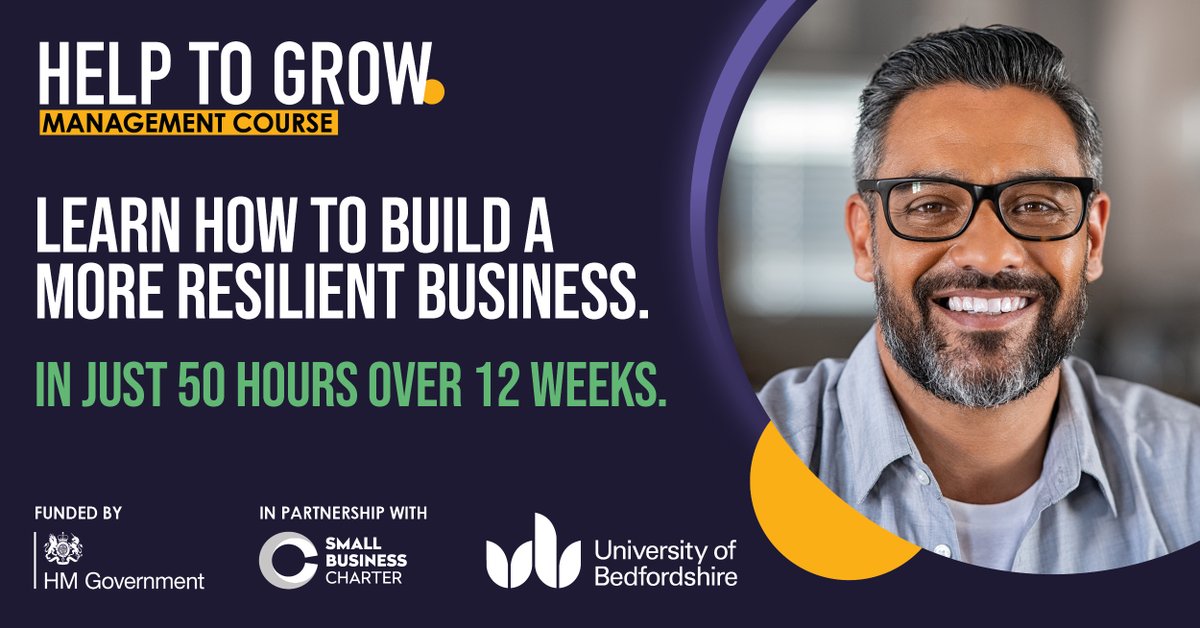 Are you a business leader in #Bedfordshire? Want to create a bespoke growth plan for your business to help it reach its full potential?

Join the 90% government-funded #HelpToGrowManagement Course delivered by @uniofbeds from 12/09/2024.​

Register here: beds.ac.uk/help2grow