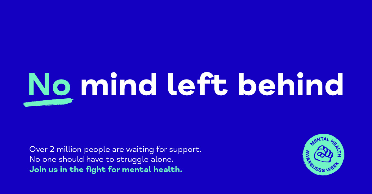 Help us make sure there is #NoMindLeftBehind next week for #MentalHealthAwarenessWeek leedsmind.org.uk/mental-health-…
