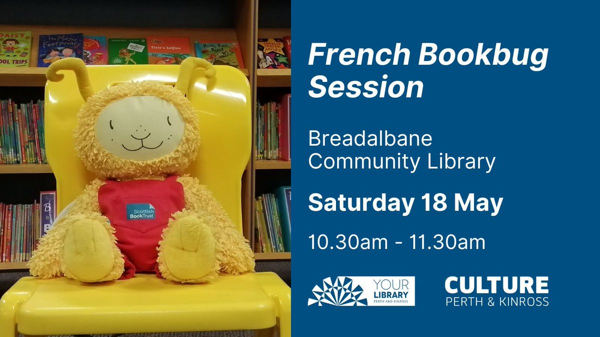 Join our French Bookbug session for #BookbugWeek! This fun event includes songs, rhymes, and stories in French. All are welcome, regardless of previous experience. buff.ly/4cWpgRk Children under 5 must be accompanied by an adult.