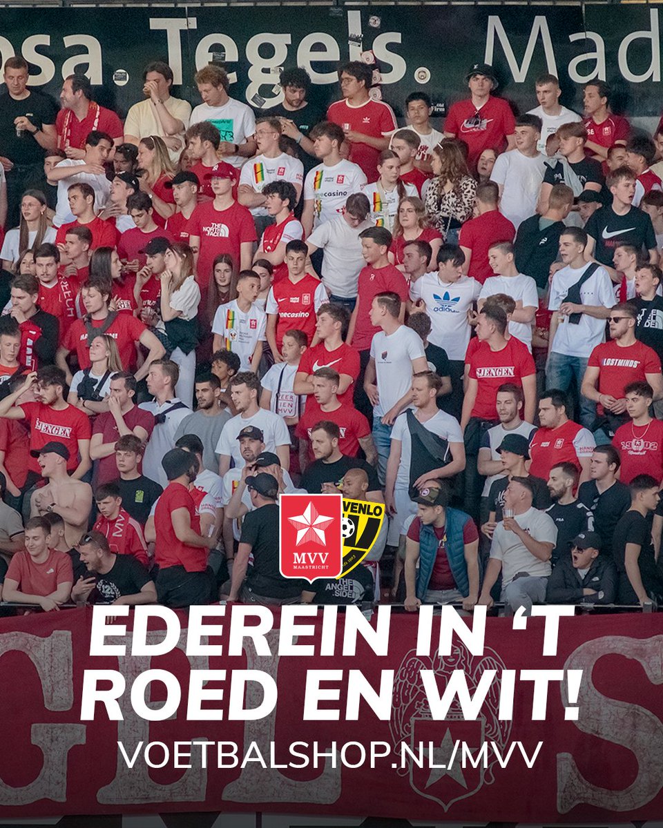 Kom vrijdag in het rood-wit naar het stadion en kleur Stadion de Geusselt rood-wit! Zet je MVV pet op, draag je MVV sjaal en doe je MVV shirt aan! → Voetbalshop.nl/MVV #NoetsDeMoodVerloreHeet