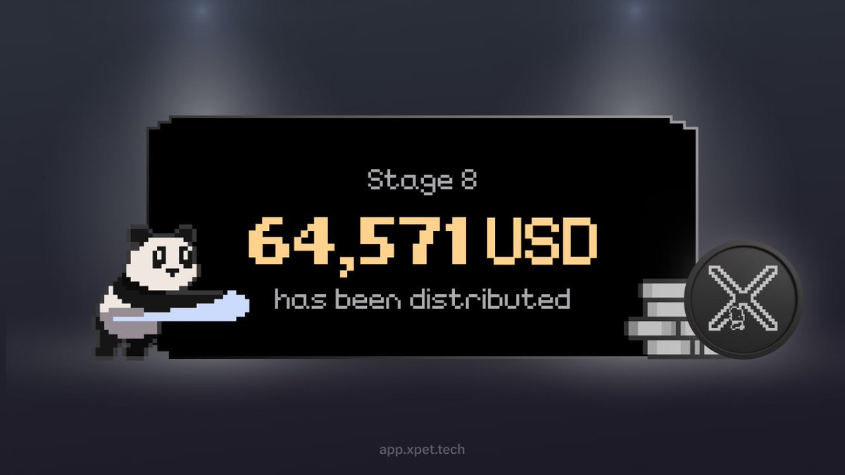 The total grand prize of $64,571 USD in Stage 8 has been distributed. Check your wallet now! 🎁 Keep your eyes peeled for Stage 9 - the adventure continues!