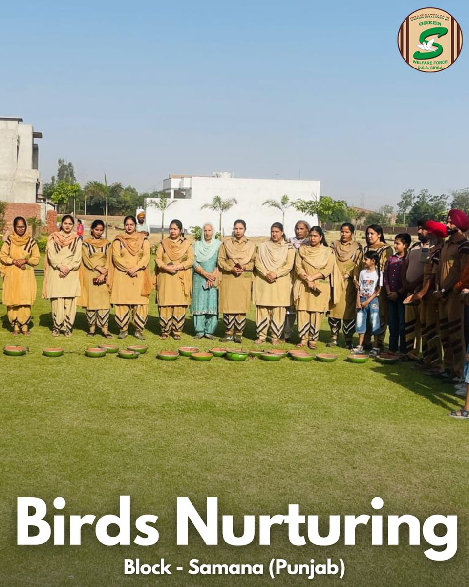 Wings of kindness in Samana, Punjab! Shah Satnam Ji Green ’S’ Welfare Force Wing volunteers are extending their compassion to our feathered🦜friends, setting up bird baths and feeders to offer essential hydration and nourishment during this scorching summer. Let's join hands in