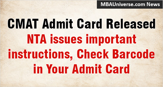 CMAT Admit Card 2024 Released; NTA issues important instructions, Check Barcode in Your Admit Card
mbauniverse.com/articles/cmat-…

#cmat2024 #cmatexam #ntacmat #nta #cmatadmitcard #cmat2024admitcard #cmatadmitcard2024