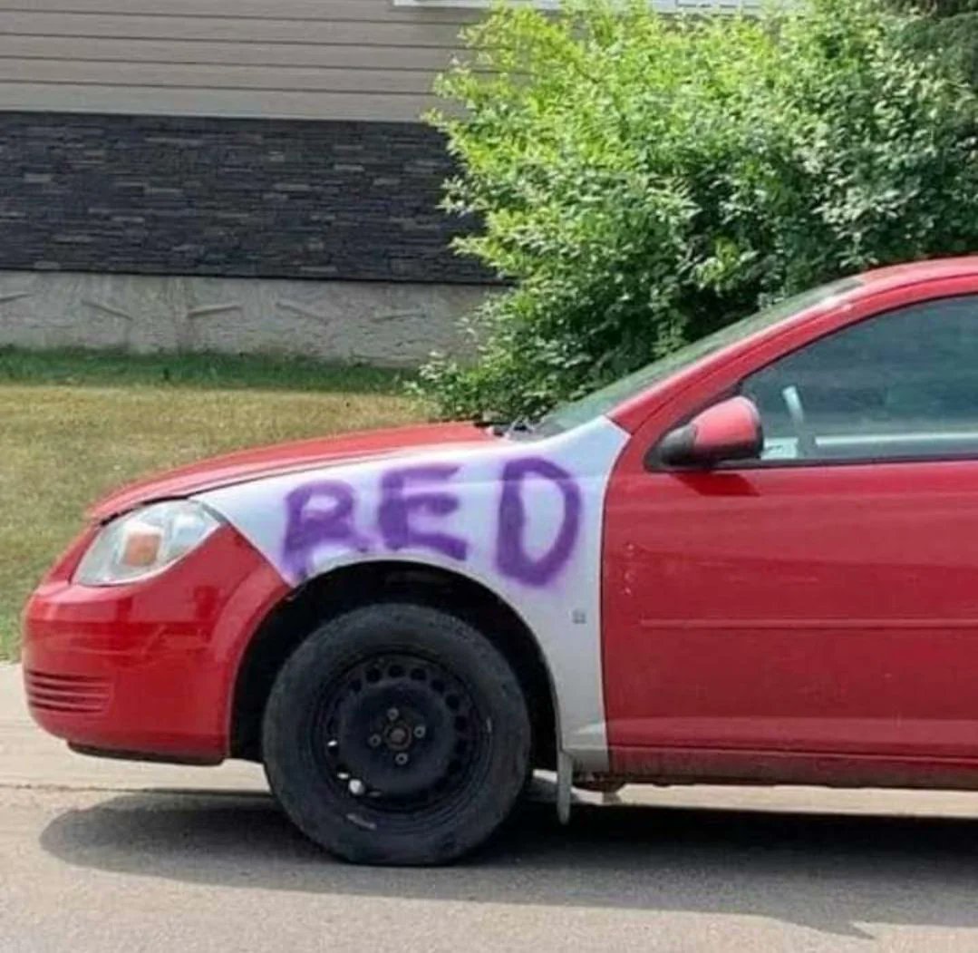 A simple solution when you can't find paint to match your car's colour.
