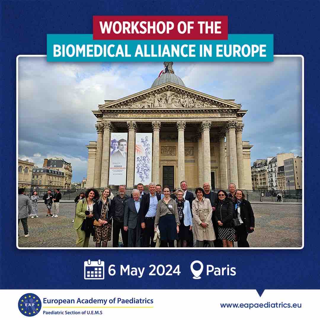 The President of the EAP,Berthold Koletzko, attended a workshop organized by the Biomedical Alliance in Europe in Paris. The workshop aimed to deliberate on the future strategies and opportunities for biomedical associations to secure higher research funding.