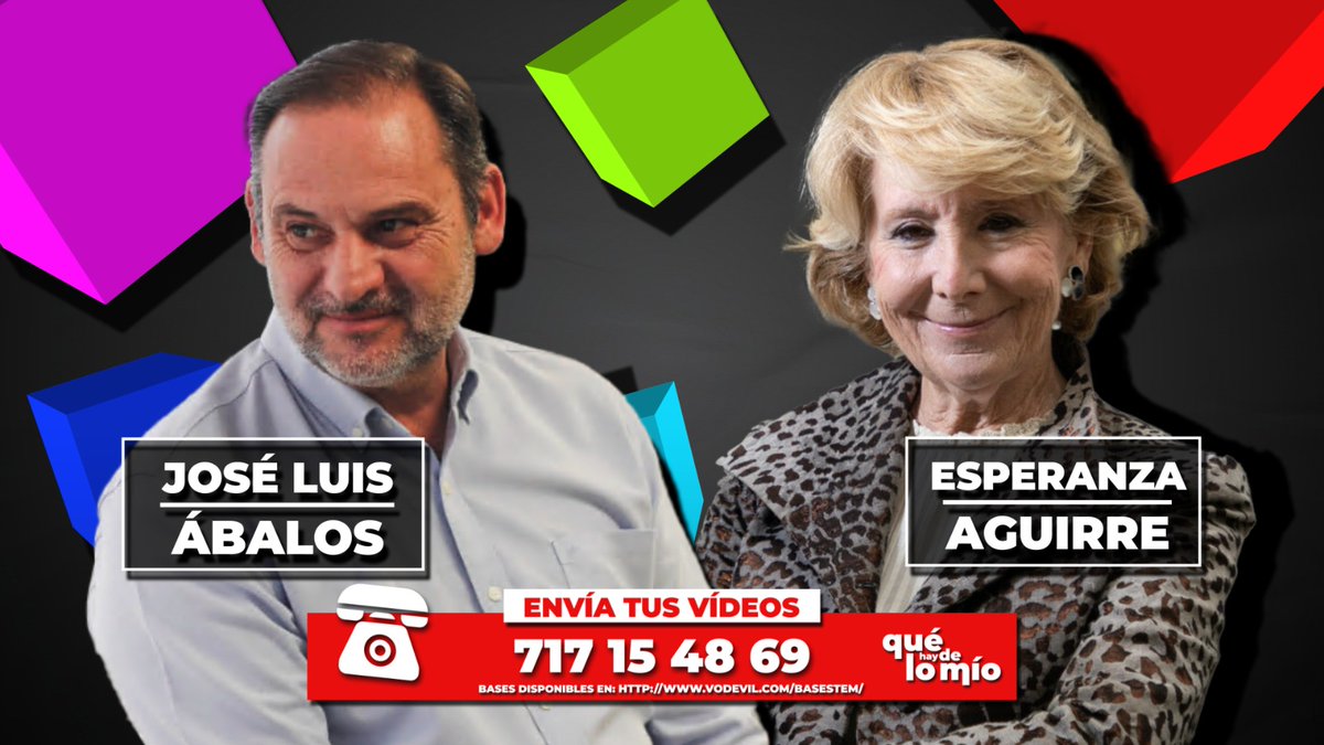 Hoy se sientan en el sofá de TEM: José Luis Ábalos y Esperanza Aguirre. ¿Qué pregunta te gustaría hacerles? Envíalas a nuestro WhatsApp #TEM7M