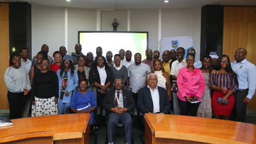 .@nustzim Faculty of Applied Sciences yesterday outlined their groundbreaking 'Grow Green Africa' (Gr2A) initiative,set to run from 2023 to 2027, with an aim to equip Students, staff & field workers across 5 universities with green computing tech skills to combat climate change.