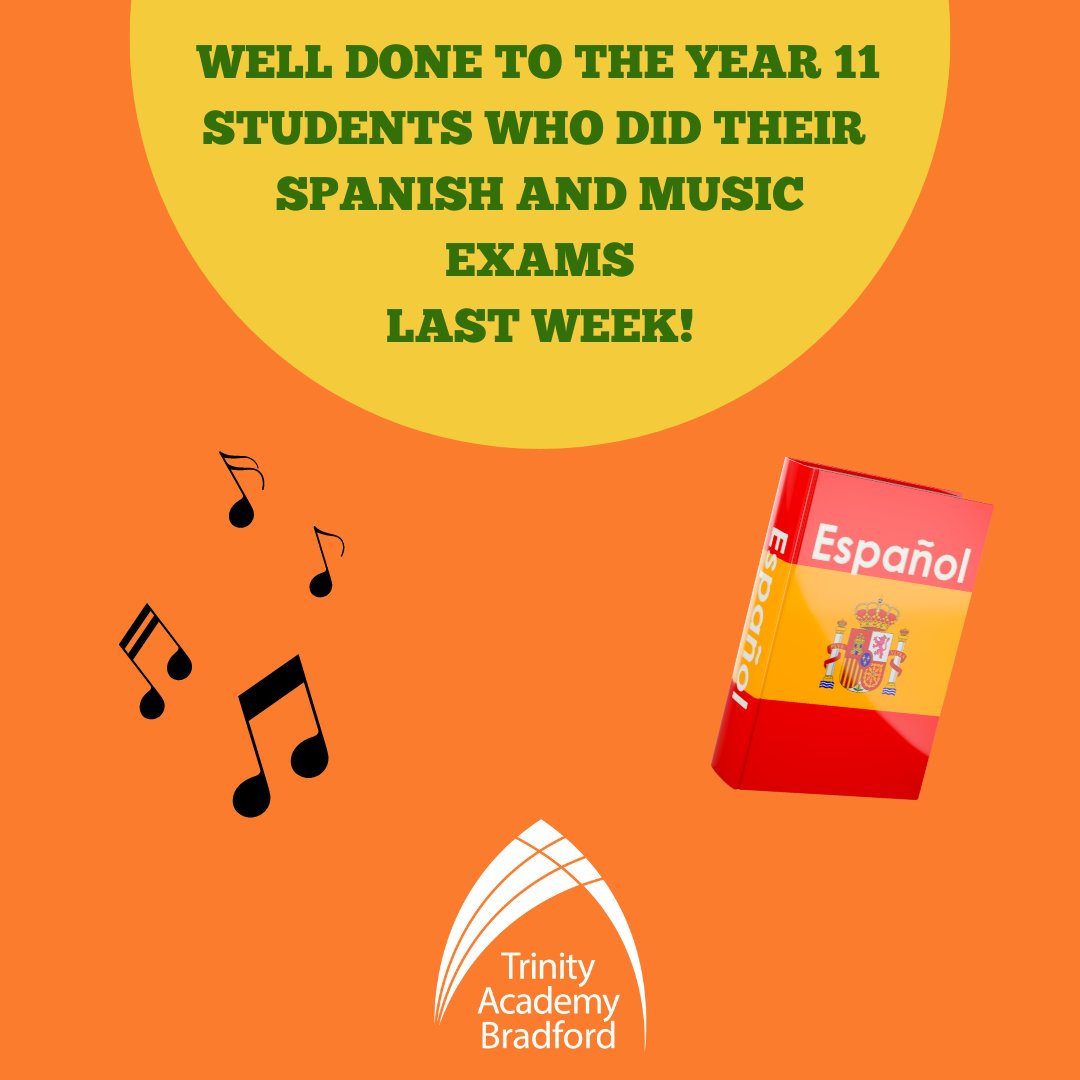 The Year 11 Spanish and Music Exams were last week. All the students have put in an amazing amount of effort for their exams and this has been evident in how they have conducted themselves in their exams so far. ⭐️ Well done and keep up the good work! 🤩