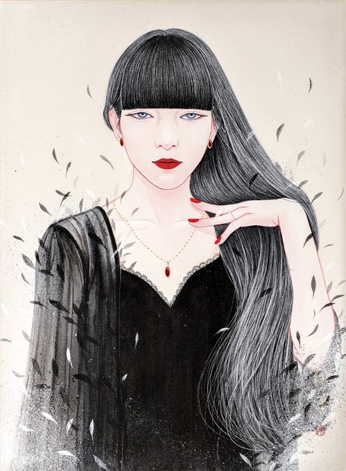 「lipstick necklace」 illustration images(Latest)