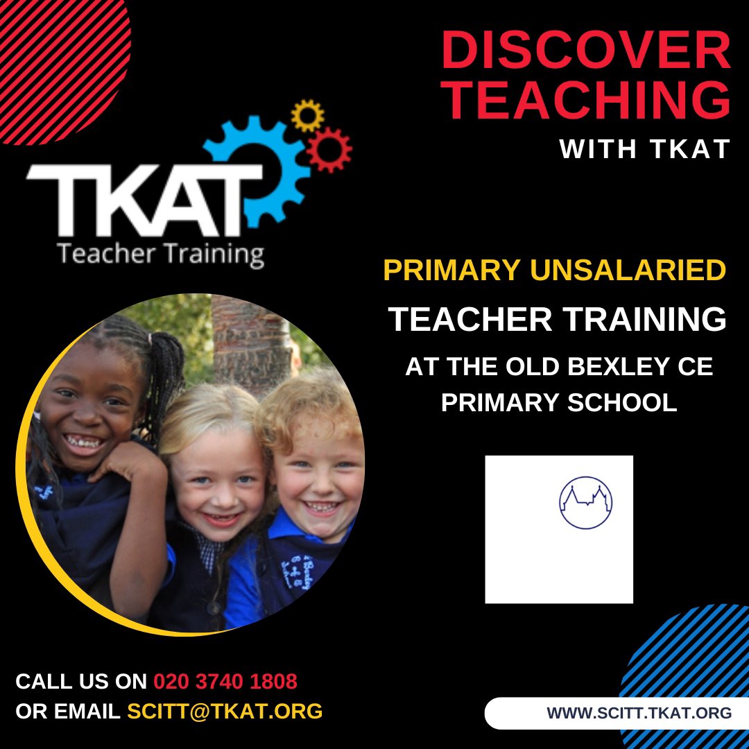 Come and #TraintoTeach with @TKATSCITT in the supportive @Ofstednews GOOD Old Bexley CE Primary School environment. We have #Primary UNSALARIED vacancies available. #ITT #getintoteaching #primaryschool
