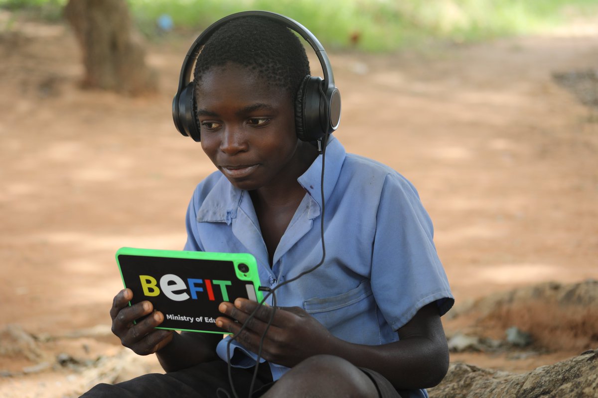 12-year-old Lichi Simnkhonda, a standard 4 student enjoying a tablet learning session at Titi Primary School, located 50 kilometres from Chitipa town.
#BefitProgramme | #TabletLearning #ICT4D