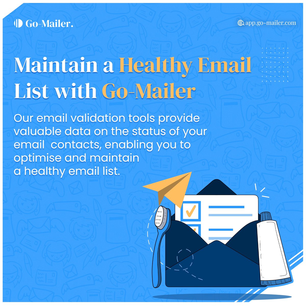 We ensure that you are adequately equipped with the information you need to clean your email lists. 

Maintain a healthy email list and keep your customers engaged and interested!

Sign up for free today | link in bio
.
#emailmarketing #gomailer #emaillist #digitalmarketing