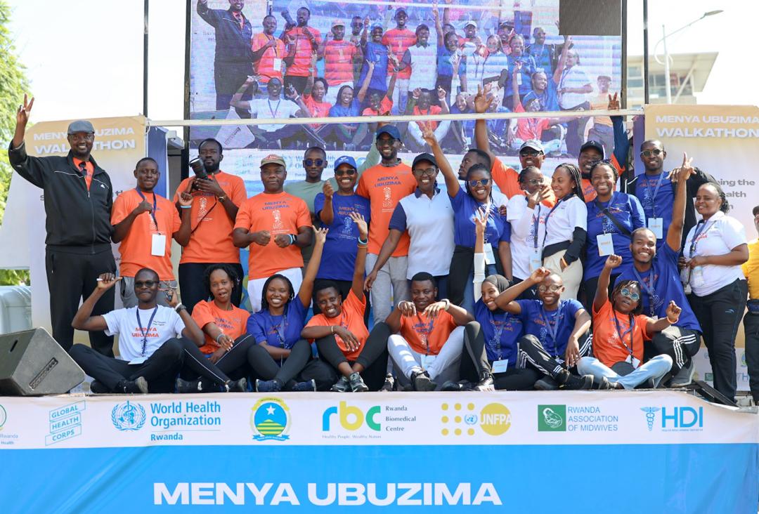 Grateful to our invaluable partners @RwandaHealth @RBCRwanda @CityofKigali @UNFPARwanda @HDIRwanda @Rwandamidwives, especially @ghccorps fellows who helped organize the walkathon to celebrate #WorldHealthDay in🇷🇼 Let's continue this journey towards health & well-being, together!