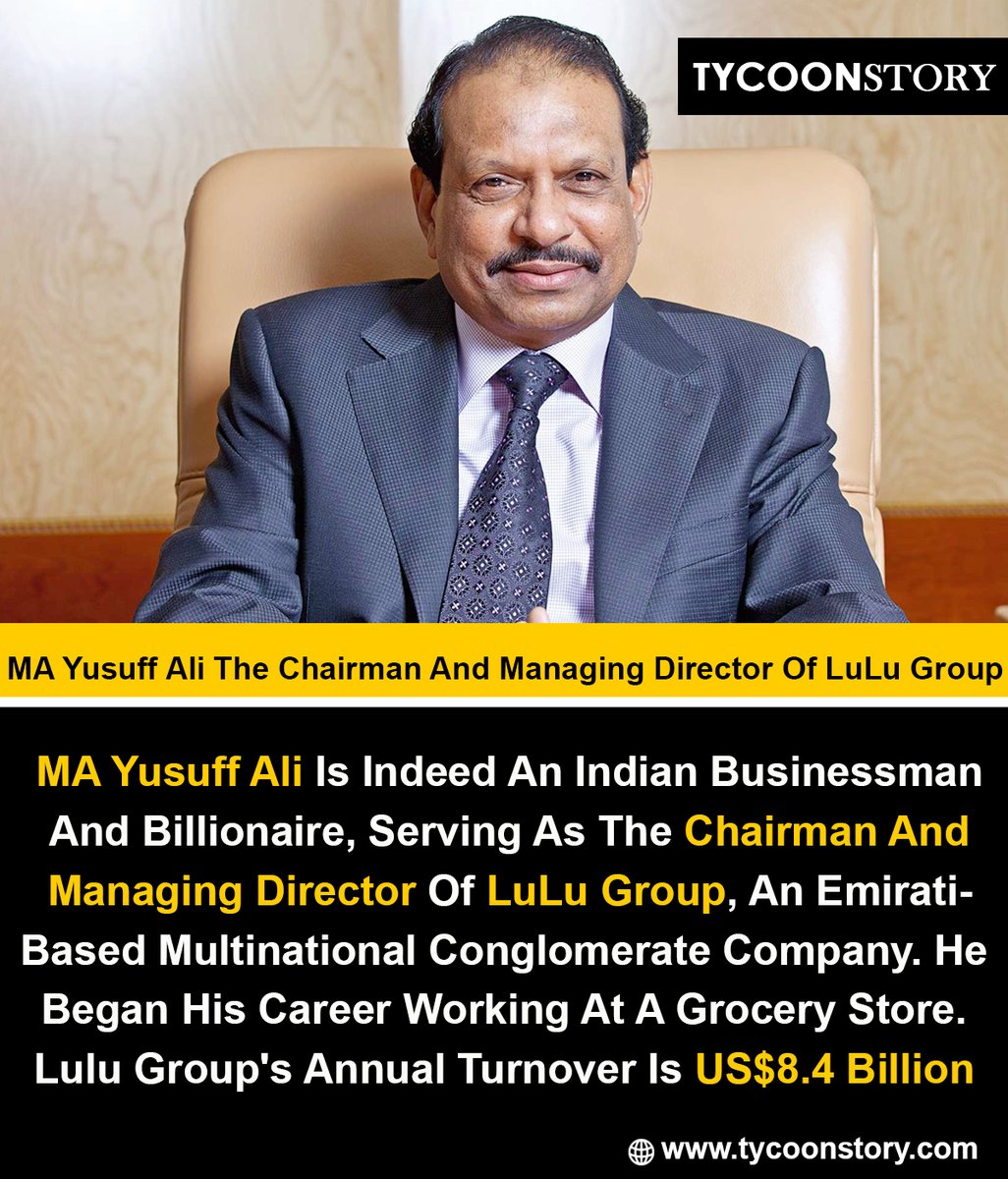 MA Yusuff Ali The Chairman And Managing Director Of LuLu Group

#MAYusuffAli #LuLuGroup #RetailLeader #BusinessMagnate #GlobalEntrepreneur #RetailGiant #Philanthropy #Leader #SupermarketChain 
#CustomerExperience #LuLuHypermarket @LuLuGroup_India 

tycoonstory.com