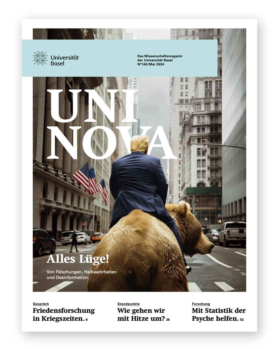 Many people lie to avoid hurting others. But some lies are meant to manipulate others. The new Uni Nova issue sheds light on misinformation and disinformation from different perspectives. Read online: unibas.ch/en/News-Events… Subscribe to the newsletter: unibas.ch/en/News-Events…