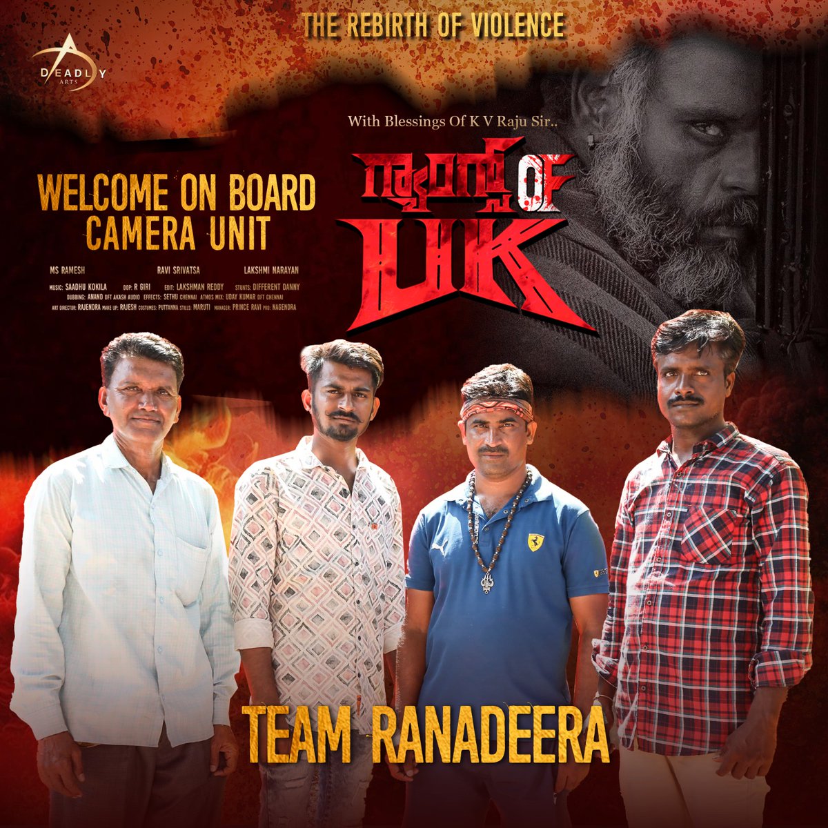 Welcome Team Ranadeera our Camera Unit!  Joining forces with the Gangs of UK film crew, let's capture unforgettable moments on screen!

#RaviSrivatsa #welcomeonboard #kfi #gangsofuk #kannadamovie #DeadlyArts