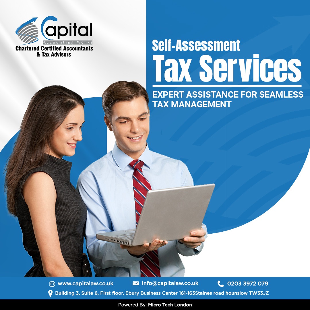 Ensure seamless tax management with our Self-Assessment Tax Services.

Our expert team provides assistance and guidance, ensuring your tax affairs are in order and compliant with regulations. 💼
💡
#capitalaccountingservices #financialsuccess #clientcentric #topnotchsolutions