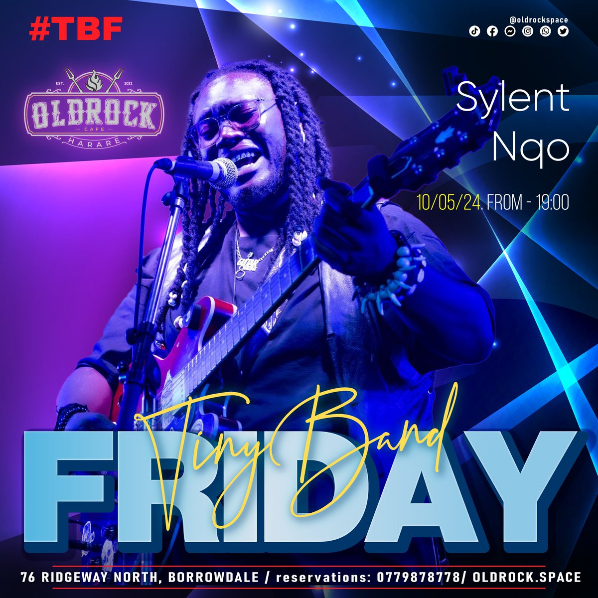 oldrockspace's tweet image. Unwind this Friday with the mesmerizing sounds of the Guitar Sangoma - Sylent Nqo this Tiny Band Friday! Come and experience it for yourself.  #TinyBandFriday #SylentNqoLive #GuitarSangoma #LiveMusic